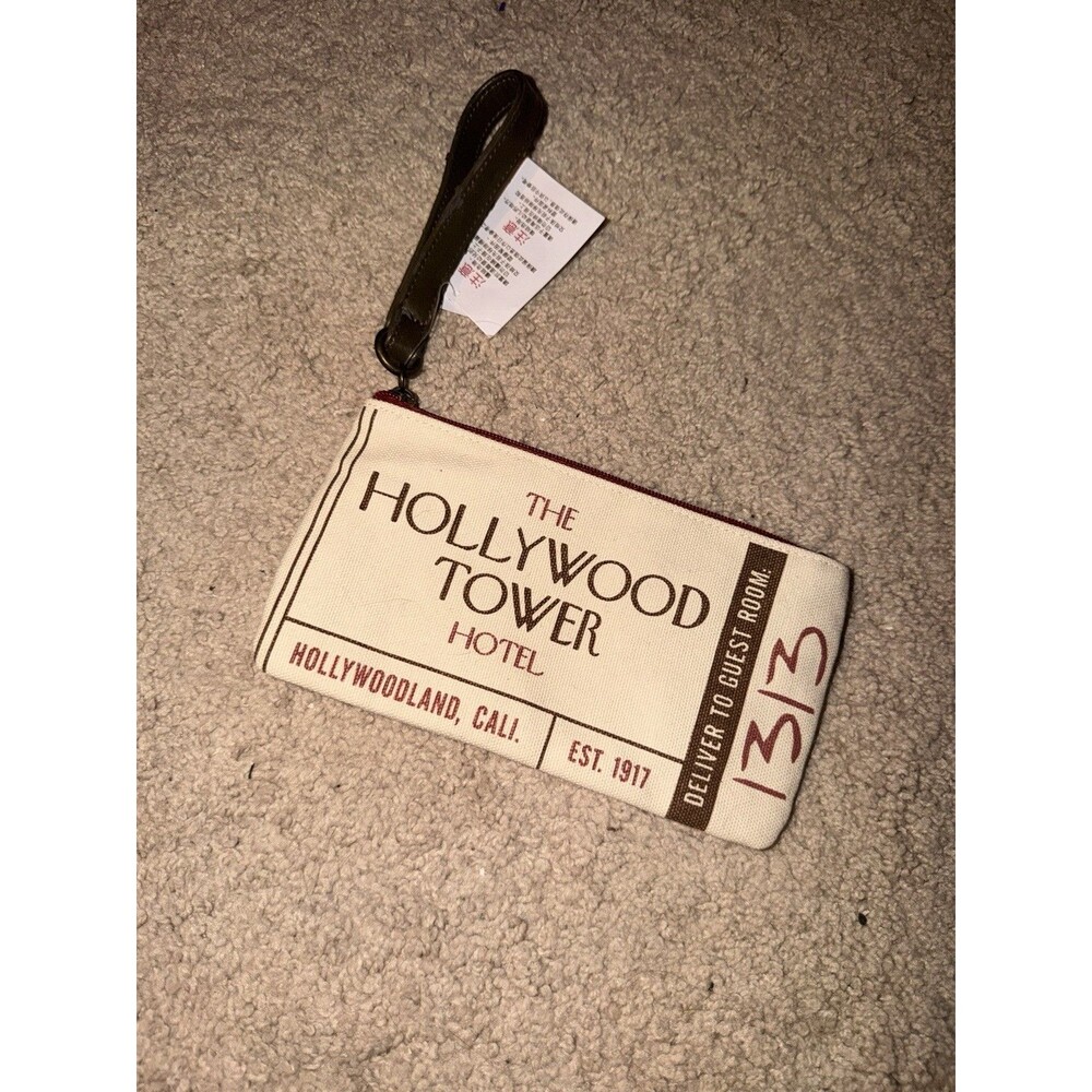 Disney Parks Tower of Terror Hotel Wristlet Bag Canvas
